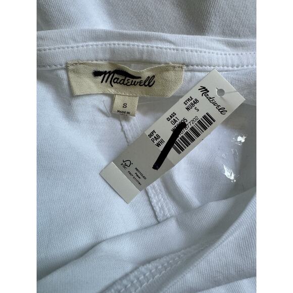 NWT Madewell Essential Slim Tee In White Lightweight Cotton Women’s Size Small - Picture 7 of 8